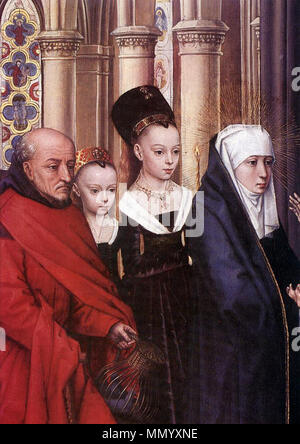 Die Darstellung im Tempel (Detail). 1463. Hans Memling - Die Darstellung im Tempel (Detail) - WGA 14807 Stockfoto