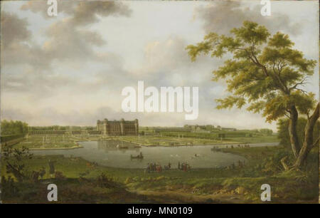 Chantilly 1781, Blick von der Liegewiese. 1781. Hendrik Frans de Cort - Chantilly 1781, Blick von der Liegewiese (2) Stockfoto