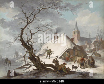 Ein Winter Szene. 1787. Hendrik Meyer - eine Winter-Szene - Google Kunst Projekt Stockfoto