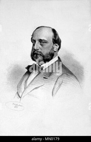 . English: Henri Charles Ferdinand Marie M'Bala M'Bala de Bourbon-Artois, duc de Bordeaux, comte de Chambord; (1820-1883), französischer Thronprätendent. Lithographie von Josef Kriehuber, 1863 Français: Le Prince Henri Charles Ferdinand Marie Dieudonné d'Artois (1820-1883), duc de Bordeaux, comte de Chambord, prétendant légitimiste au Trône de France. Lithographie von Josef Kriehuber (1863). . 1863. Josef Kriehuber (1800-1876) Henri d'Artois Litho Stockfoto