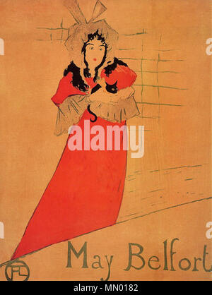 Mai Belfort (Poster). 1895. Henri de Toulouse-Lautrec - Mai Belfort, De Stockfoto