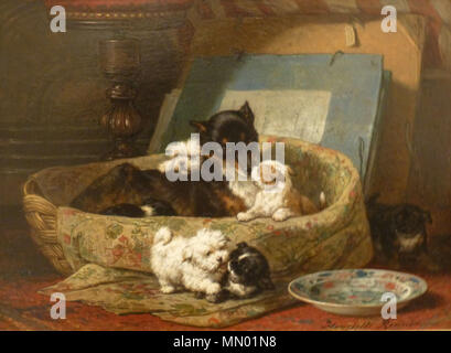 . Englisch: Die Rasselbande. zwischen 1840 und 1909. Henriëtte Ronner-Knip (1821-1909) Alternative Namen Henriette Ronner-Knip, Henriëtte Ronner, Henriëtte Ronner Knip Beschreibung niederländische Maler, aquarellist und Verfasser der Stellungnahme Datum der Geburt / Tod 31. Mai 1821 vom 28. Februar 1909 Ort der Geburt / Todes Amsterdam Ixelles Arbeiten Zeitraum zwischen ca. 1836 und ca. 1909 Arbeitsort 's-Hertogenbosch (....-1840), Berlicum (1841-1847), Boxtel (1847-1850), Brüssel (1850-1878), Ixelles (1878-1900) Kontrolle: Q 454470 VIAF:?:? ISNI 67309334 0000 0000 66837998 ULAN:? 500115670 LCCN:? Stockfoto