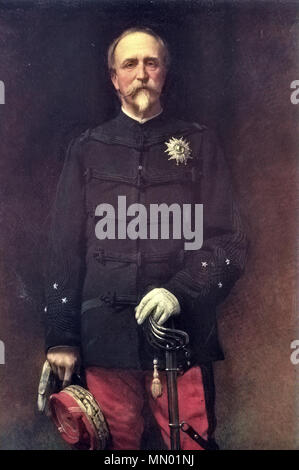 . English: Porträt Henri-Eugène - Philippe-Emmanuels d'Orléans, Herzog von Aumale, in der Uniform der Ehrenlegion Français: Portrait de Henri-Eugène - Philippe-Emmanuel d'Orléans, le Duc d'Aumale, décoré de la Légion d'Honneur. 1880. 1880 HenriEugenePhilippeEmmanueldOrleansBonnat Stockfoto