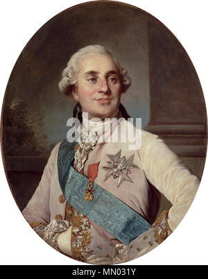 Porträt von Ludwig XVI., König von Frankreich und Navarra (1754-1793). ca. 1776-1778. Duplessis - Ludwig XVI. von Frankreich, oval, Versailles Stockfoto