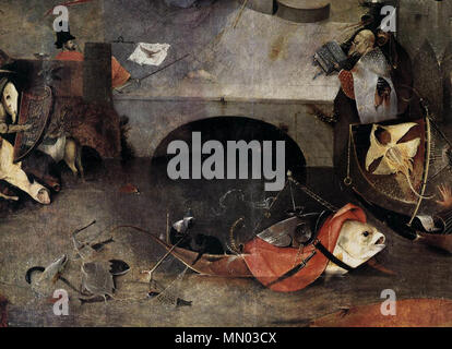 Die Versuchung des Heiligen Antonius [Detail].. zwischen 1495 und 1515. Hieronymus Bosch - Triptychon der Versuchung des Hl. Antonius (Detail) - WGA 2595 Stockfoto