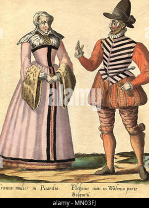 Abraham de Bruyn - omnium gentium poene vorstellt - détail planche 26. Stockfoto