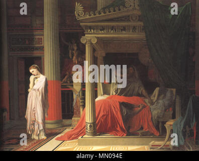 Englisch: Antiochus und stratonice von Jean-Auguste-Dominique Ingres, Musée Condé, Chantilly, detail Français: La Maladie d'Antiochos, ou Antiochos et Stratonice, détail. 1840. Ingres antiochus und stratonice Stockfoto