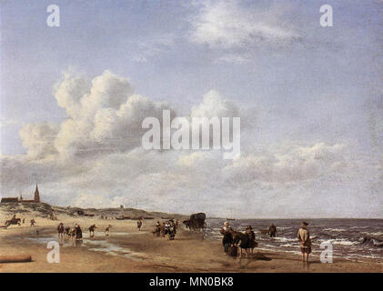 Der Strand von Scheveningen. 1658. Adriaen van de Velde - Der Strand von Scheveningen - WGA 24479 Stockfoto
