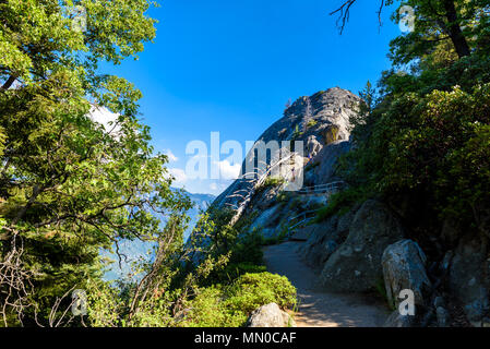 Blick von der Moro Rock - Wandern im Sequoia National Park, Kalifornien, USA Stockfoto