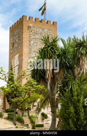 Die Alcazaba La Fortaleza, oft als Turm oder Fort in Velez-Malaga an der Costa del Sol Spain Stockfoto