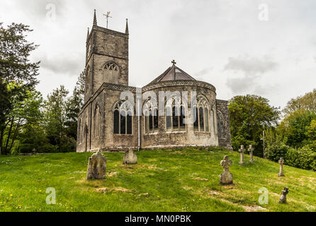 Kirche St. Nikolaus in Moreton, wo die Beerdigung von T.E. Lawrence, besser bekannt als Lawrence von Arabien statt. Stockfoto