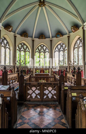 Kirche St. Nikolaus in Moreton, wo die Beerdigung von T.E. Lawrence, besser bekannt als Lawrence von Arabien statt. Stockfoto