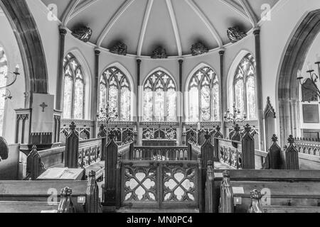 Kirche St. Nikolaus in Moreton, wo die Beerdigung von T.E. Lawrence, besser bekannt als Lawrence von Arabien statt. Stockfoto