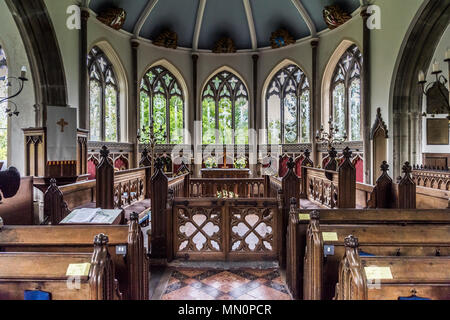 Kirche St. Nikolaus in Moreton, wo die Beerdigung von T.E. Lawrence, besser bekannt als Lawrence von Arabien statt. Stockfoto