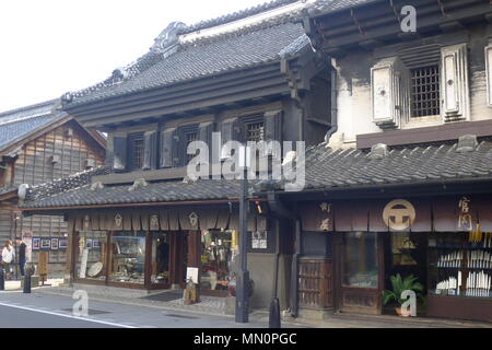 Kurazukuri Lagerhaus Stores in Kawagoe, Japan Stockfoto