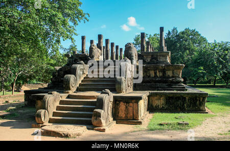 Antike Stadt Polonnaruwa, Polonnaruwa Bezirk in der zentralen Provinz, Sri Lanka Stockfoto