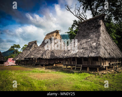 Wologai ethnischen Geistlichen Dorf auf der Insel Flores. Eine traditionelle Häuser im Dorf in der Nähe von Wologai Kelimutu in Ost Nusa Tenggara, Indonesien. Stockfoto