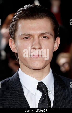 LONDON, ENGLAND - 16. Februar: Tom Holland wer spielt Jack Fawcett kommt an die verlorene Stadt von Z UK Premiere am 16. Februar 2017 in London, Vereinigtes Königreich. Stockfoto