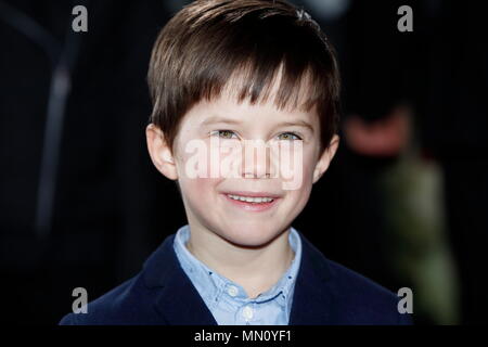 LONDON, ENGLAND - 16. Februar: Tom Mulheron, der spielt einen jungen Jack Fawcett kommt an die verlorene Stadt von Z UK Premiere am 16. Februar 2017 in London, Vereinigtes Königreich. Stockfoto