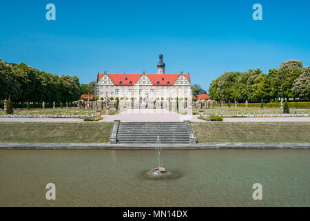 Majestätischen Blick auf Schloss Weikersheim Schloss Weikersheim Schloss oder Burg, Baden-Württemberg, Deutschland. Stockfoto