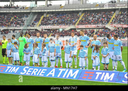 Torino, Italien. 13. Mai, 2018. Team SPAL während der Serie ein Fußballspiel zwischen Torino FC und SPAL im Stadio Grande Torino am 13. Mai, 2018 in Turin, Italien. Quelle: FABIO UDINE/Alamy leben Nachrichten Stockfoto