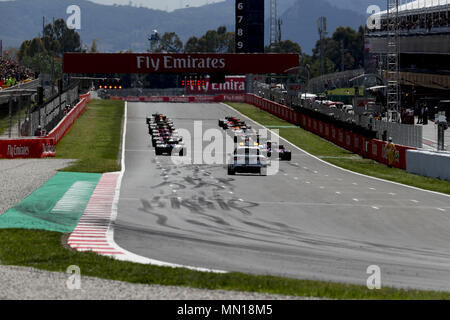 Barcelona, Spanien. 13. Mai, 2018. Motorsport: FIA Formel Eins-Weltmeisterschaft 2018, Grand Prix von Spanien, Start 13.05.2018. | Verwendung der weltweiten Kredit: dpa/Alamy leben Nachrichten Stockfoto