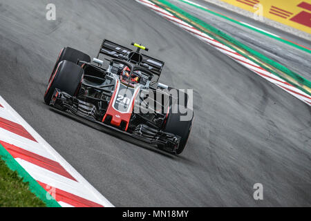 Barcelona, Spanien. 13. Mai, 2018: Kevin Magnussen (DAN) Laufwerke während der spanischen GP am Circuit de Catalunya in Barcelona in seinem Preis-Leistungs-Verhältnis der Haas VF-18 Credit: Matthias Oesterle/Alamy leben Nachrichten Stockfoto