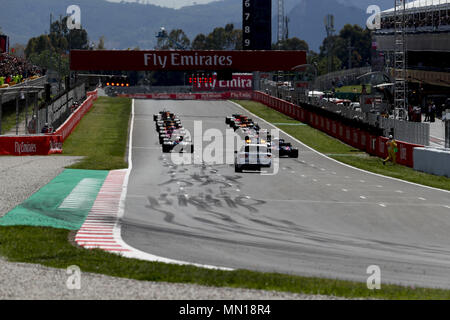 Barcelona, Spanien. 13. Mai, 2018. Motorsport: FIA Formel Eins-Weltmeisterschaft 2018, Grand Prix von Spanien, Start 13.05.2018. | Verwendung der weltweiten Kredit: dpa/Alamy leben Nachrichten Stockfoto