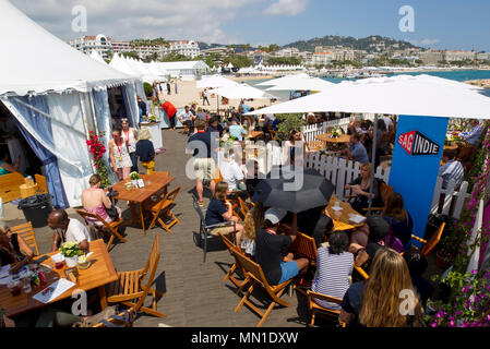 Cannes, Frankreich. 12. Mai 2018. Cannes, Frankreich - Mai 12, 2018: Cannes Film Festival, Amerikanischen Pavillon, AMPAV | Verwendung der weltweiten Kredit: dpa/Alamy leben Nachrichten Stockfoto
