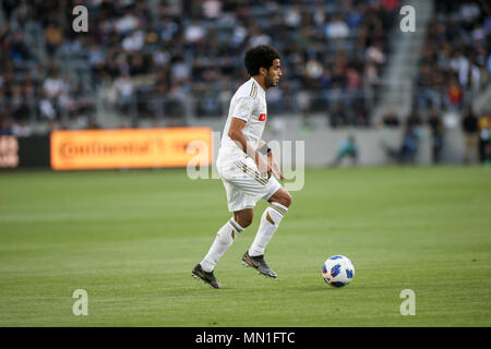 Los Angeles, CA, USA. 13. Mai, 2018. Los Angeles FC defender Omar Gaber #4 während der zweiten Hälfte des Los Angeles Football Club vs New York City Football Club Stadion Banc von Kalifornien in Los Angeles, Ca am 13. Mai 2018. Jevone Moore Quelle: CSM/Alamy leben Nachrichten Stockfoto