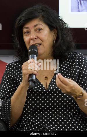 Torino, Italien. 13. Mai 2018. Die spanische Schriftstellerin Almudena Grandes Torino Buchmesse. Credit: Marco Destefanis/Alamy leben Nachrichten Stockfoto