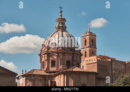 Rom, die Kuppel des Heiligen Luca und Martina Kirche Stockfoto