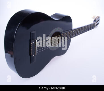 Gitarren oder schwarze Farbe Gitarren auf einem Hintergrund Stockfoto