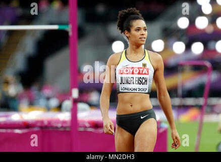 LONDON, ENGLAND - 12. August: marie-laurence Jungfleisch Deutschland konkurriert in der Frauen Hochsprung final bei Tag neun der 16. IAAF Leichtathletik WM 2017 in London an der London Stadion am 12. August 2017 in London, Vereinigtes Königreich. - - - Bild von: © Paul Cunningham Stockfoto