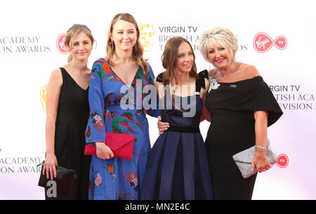 Liv Hill, Ria Zmitrowicz, Molly Windsor und Gast an der Jungfrau TV British Academy Television Awards 2018 in der Royal Festival Hall, Southbank Centre, London Stockfoto