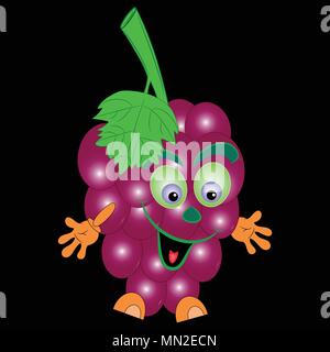 Traube cute rot Cartoon Stock Vektor