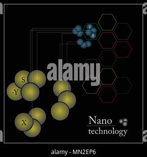 Nano Technologie logo Vektor Stock Vektor