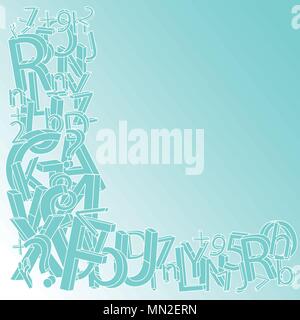 Zahlen und Buchstaben Hintergrund Stock Vektor