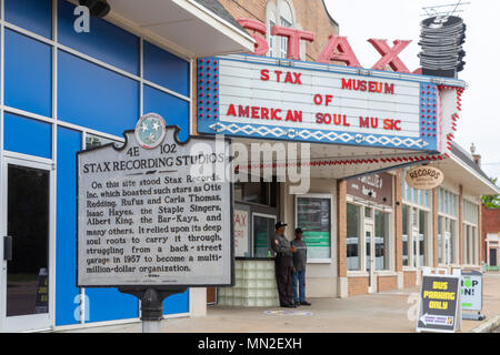 Memphis, Tennessee - Das stax Museum der Amerikanischen Soul Musik, dem ehemaligen Standort der Stax Records. Stockfoto