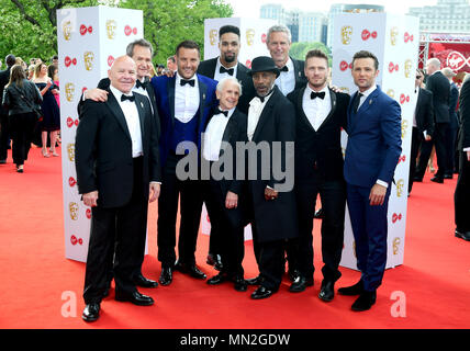 Dominic Littlewood, Alexander Armstrong, Elliott Wright, Wayne Sleep, Ashley Banjo, Danny John-Jules, Mark Foster, Matthew Wolfenden und Harry Judd Besuch der Jungfrau TV British Academy Television Awards 2018 in der Royal Festival Hall, Southbank Centre, London statt. Stockfoto