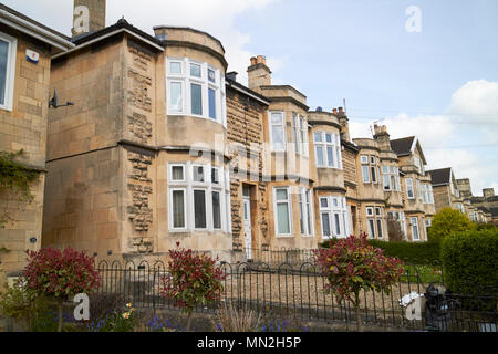 Viktorianischen Stadthäusern auf der oberen Bristol Road Badewanne England UK diese Stadthäuser von Charles E Davis entwickelt wurden Stockfoto