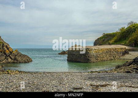 Aufbau Quay im Süden von West Wales Pembrokeshire Coast Stockfoto