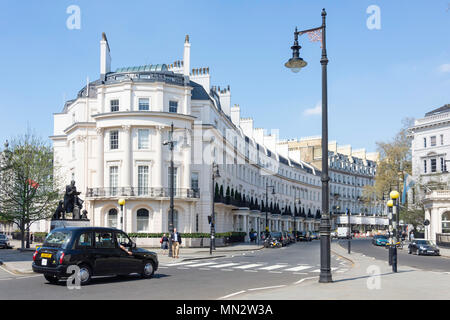 Vom Belgrave Square Belgrave Road, Belgravia, Westminster, London, England, Vereinigtes Königreich Stockfoto