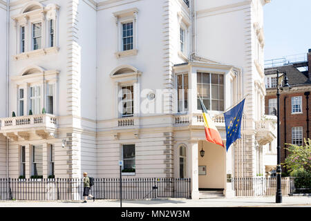 Belgische Botschaft, Belgrave Road, Belgravia, Westminster, London, England, Vereinigtes Königreich Stockfoto