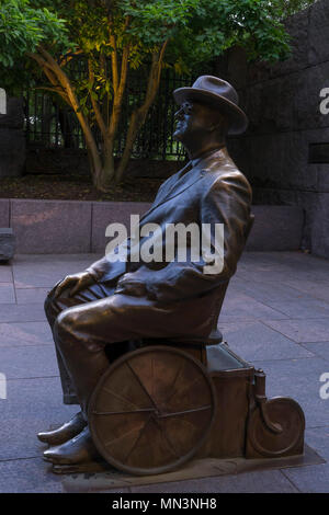 Franklin D Roosevelt statue am FDR Memorial, Washington DC, USA, Nordamerika Stockfoto