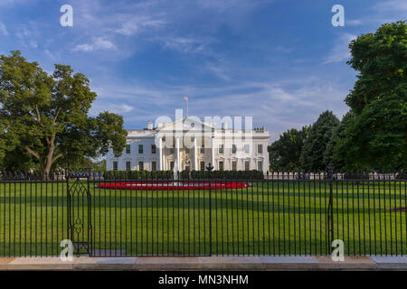 Sommerabend, Südfassade, White House, Washington DC, USA, Nordamerika Stockfoto