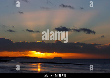 Sonnenuntergang Wolkenbildung Stockfoto