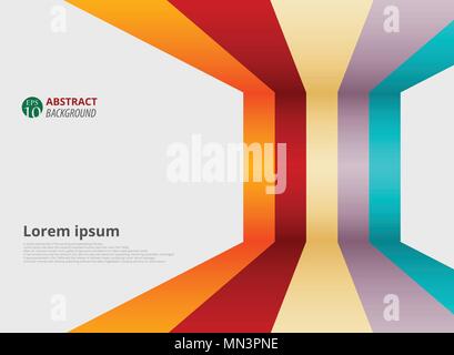 Zusammenfassung von gradient bunte Streifen Linienmuster. Präsentation in vertikalen Linien Perspektive. Vector EPS 10. Stock Vektor
