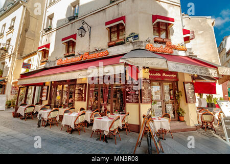 La Fontaine de la Mouffe, Rue Mouffetard, Paris, Frankreich Stockfoto