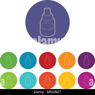 Mit Pipette für vaping Symbol Flasche, outline Style Stock Vektor